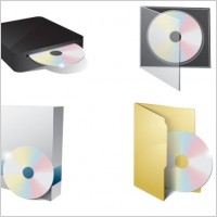 cdrom icon 02 vector