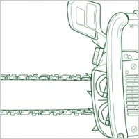  Chain Saw 	 clip art