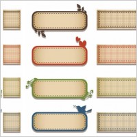 check elegant decorative banner vector silhouette
