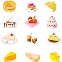 cheese cake dessert vector