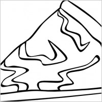 Cheese Pizza Slice (b And W) clip art
