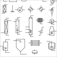 Chemical Flowsheet Elements clip art