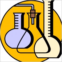 Chemical Lab Flasks clip art