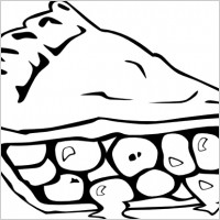 Cherry Pie (b And W) clip art
