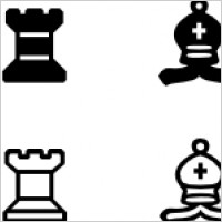 Chess Set Symbols clip art