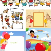 children cartoon illustration vector