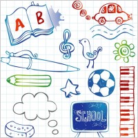 children painting graffiti vector