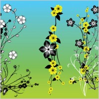 Chinese Flowers Vector Art