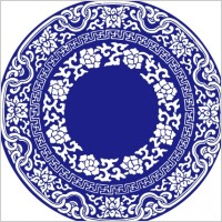 chinese style blue and white clip art