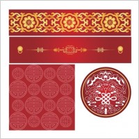 chinese style pattern vector