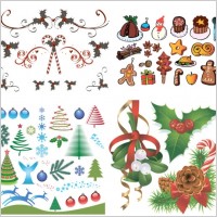 christmas a group of vector elements vector