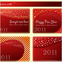 christmas and new year 2011 card vector
