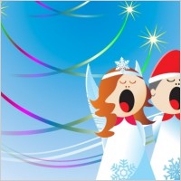 Christmas Angels Free Vector Design 