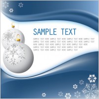christmas ball hanging snowflakes vector