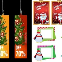 christmas business promotional template vector