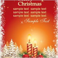 Christmas Card Vector Template