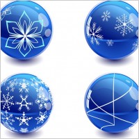 christmas crystal ball vector