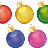 christmas decoration ball vector
