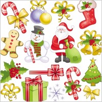 christmas decorations 2 vector