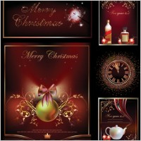 christmas decorations vector