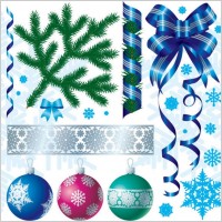 christmas decorations vector
