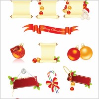 christmas decorative elements vector