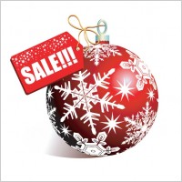 christmas discount sales vector