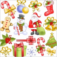 Christmas Elements Set Vector