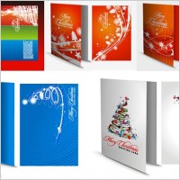 christmas greeting card template vector