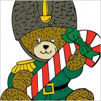 Christmas Guard Bear clip art