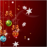 christmas hanging balls vector 2