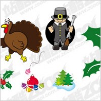 Christmas icon with the vector illustration material
