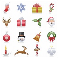 Christmas Icons Vector Set