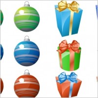 CHRISTMAS ORNAMENT AND GIFT ICONS