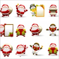Christmas Santa Icon Set