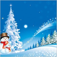 christmas snowman snow vector