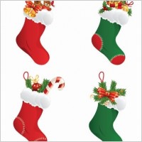 Christmas Stockings Vector Graphic