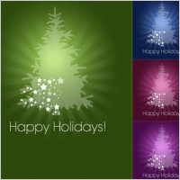 Christmas Tree Card Vector