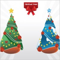 Christmas trees vector                 