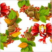 christmas wreath cool texture vector 2
