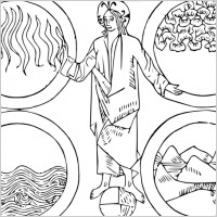 Cibo God And The Four Elements clip art