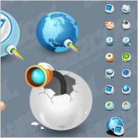 Classic circular icon in the system