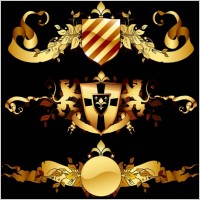 classic europeanstyle bottle stickers and patterns 05 vector