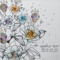 classic handpainted pattern background 02 vector