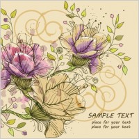 classic handpainted pattern background 03 vector