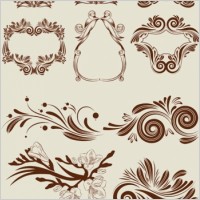 classic lace pattern vector