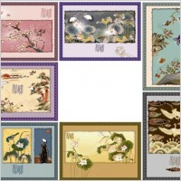 classic painting flowers the lower part 7p