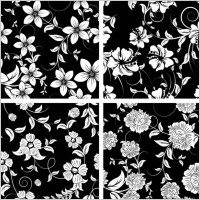 classic traditional black and white pattern 03 vector