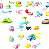 classic travel goods icon vector