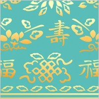 classical chinese longevity patterns vector
